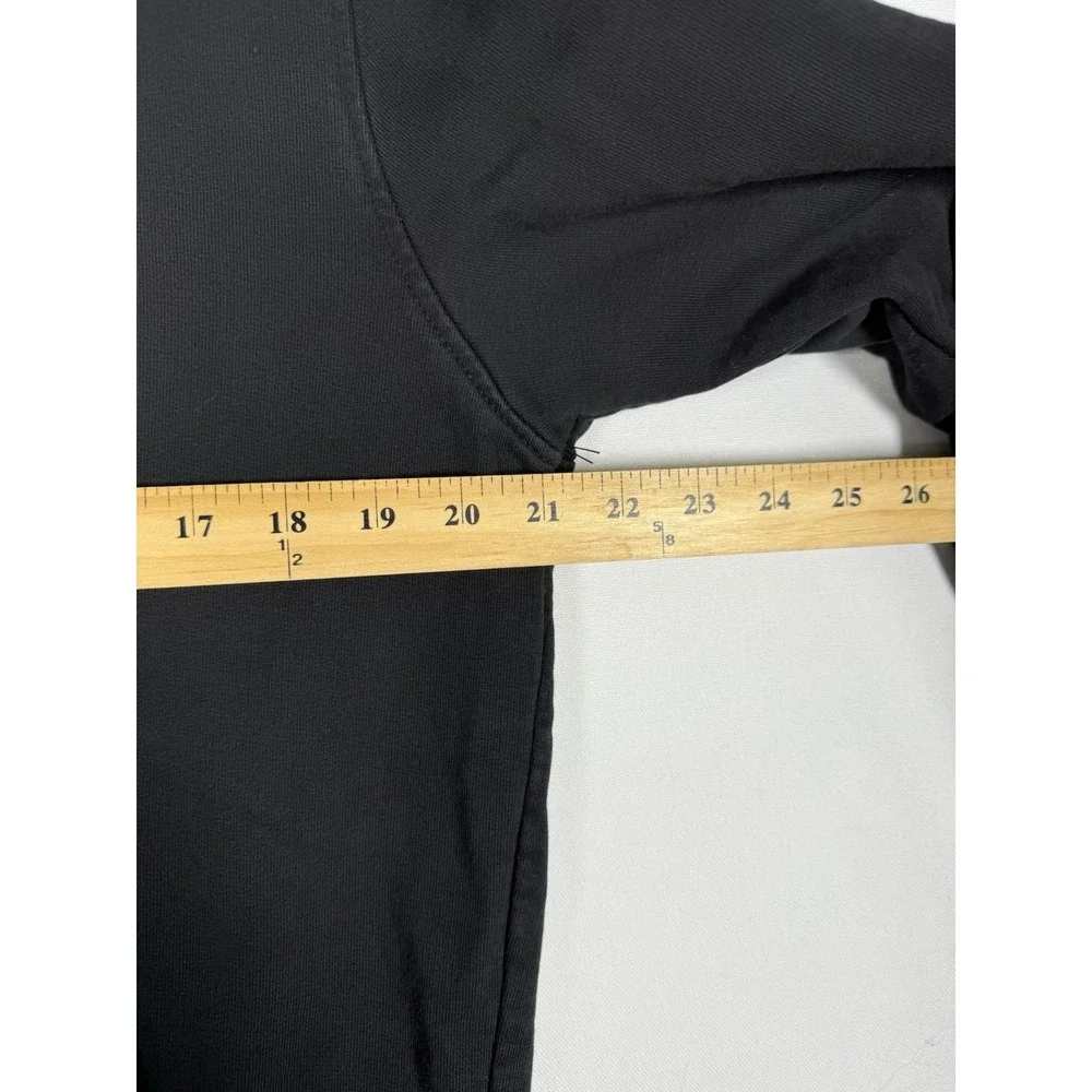 North Face Liverpool Hoodie Men's Medium Black GPS Coordinates Sweatshirt READ